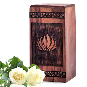Handcrafted Wooden Logo Urn for Ashes - Lasting Memorial