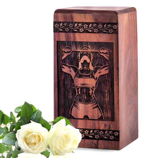 yoga Urn Size 5 Inch 5”(H) x 3”(W) x 3”(L)