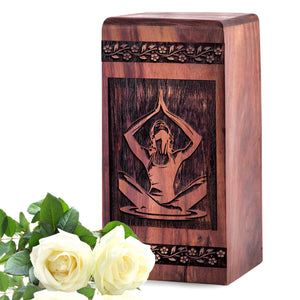 yoga Urn Size 5(H)x3(W)x3(L)Inches