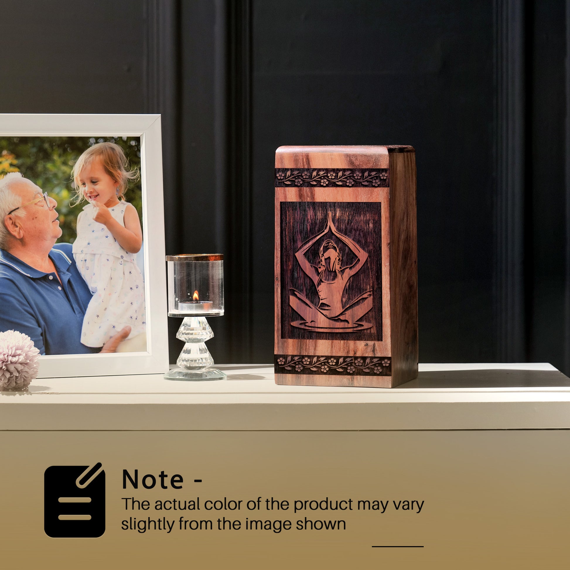 yoga Urn Size 8 Inch 8”(H) x 4.7”(W) x 4.7”(L)