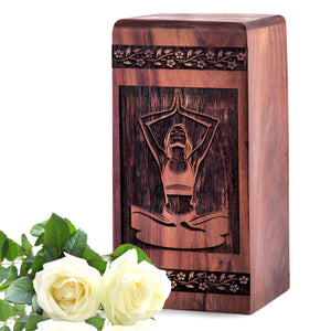 yoga Urn Size 5(H)x3(W)x3(L)Inches