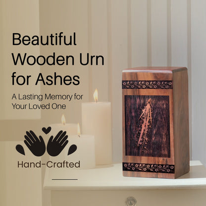 Wooden Rocket Urn Box for Ashes - Thoughtful Keepsake