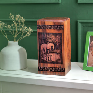 horse Urn Size 14(H)x7.5(W)x7.5(L)Inches