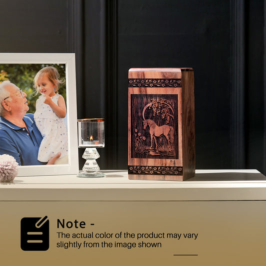 horse Urn Size 8 Inch 8”(H) x 4.7”(W) x 4.7”(L)