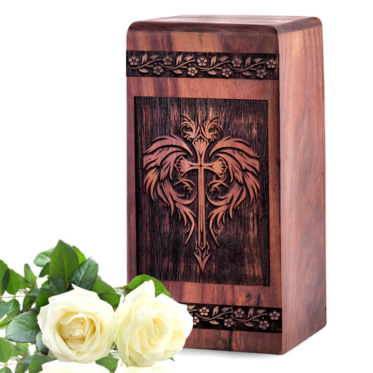 cross-tattoo Urn Size 5 Inch 5”(H) x 3”(W) x 3”(L)