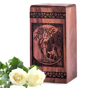 Unique Wooden Horse Cremation Urn for Ashes - Memorial