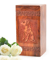 Dog Decorative Wooden Boxes For Ashes - Wood Urn For Burial