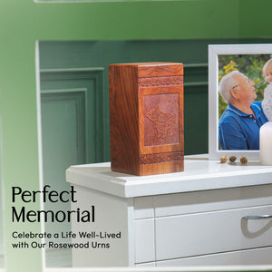 Pig Wooden Urn Box For Ashes - Wood Cremation Ur