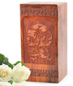 Sunset Beach Wooden Urn For Ashes - Cremation Urn Wooden Box