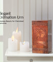 Sunset Beach Wooden Urn Box For Ashes - Wood Cremation Box For Burial