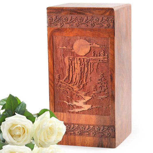 Canyon Wood Urns For Human Ashes Adult - Wooden Box Cremation Ashes