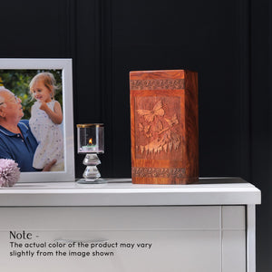 Fire Pit Wood Cremation Urns - Wooden Urns For Ashes Adult Male Use