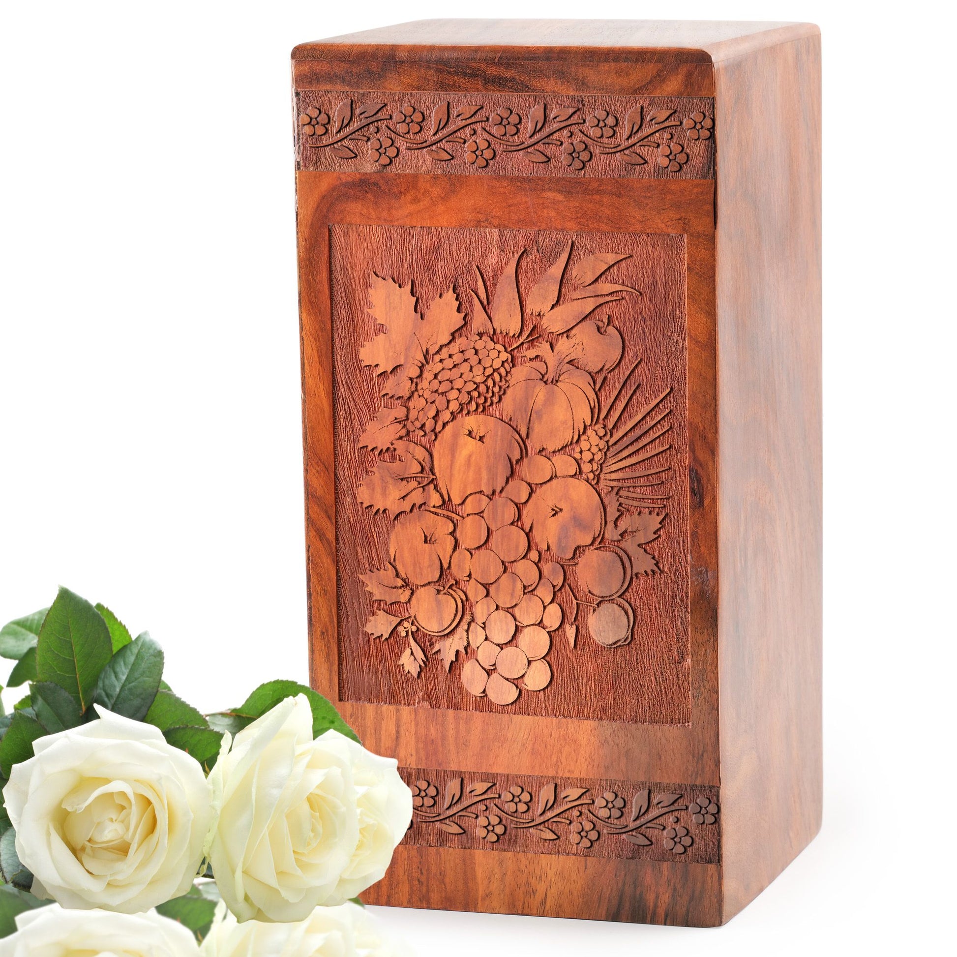 Harvest Scene Rosewood Urns For Human Ashes – Adult Funeral