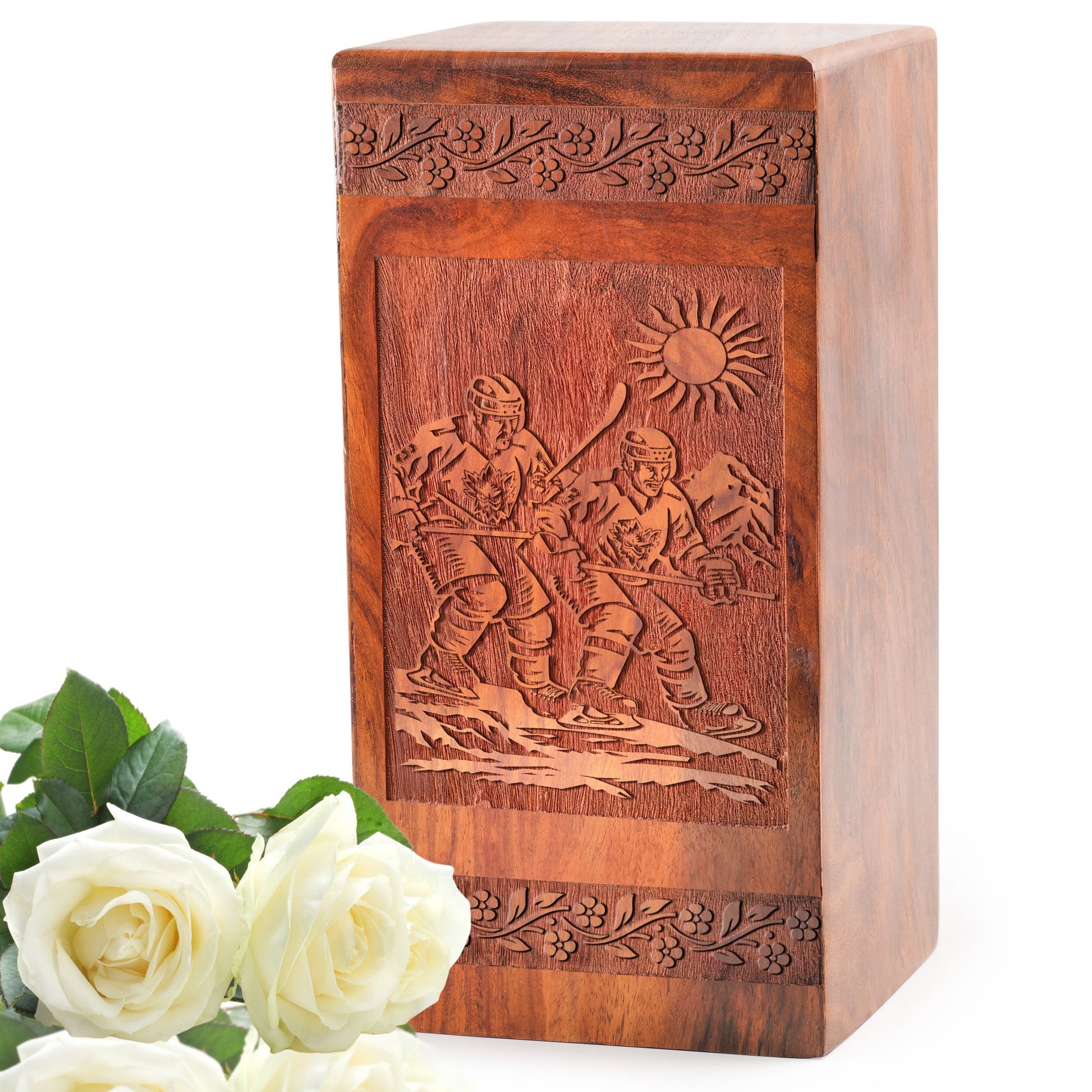 Hockey Stick Wooden Urns Box – Cremation Ashes For Adults