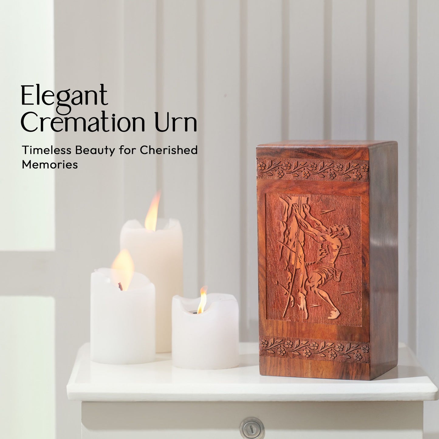 Rock Climber Wooden Memorial Urns For Ashes – Cremation Urns Box