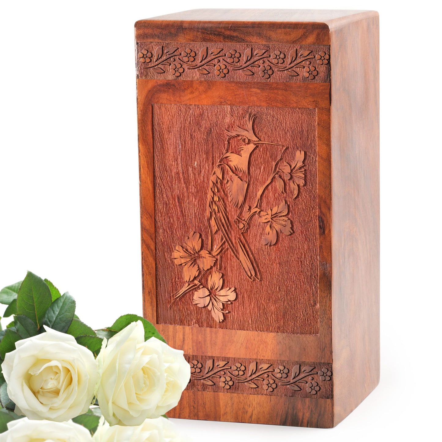 Hummingbird Rosewood Urns - Handcrafted Cremation Urns For Human Ashes