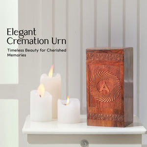 Letter A Wooden Urns - Stylish Cremation Box With Letter A