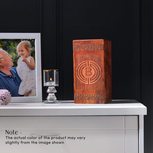 Letter B Wooden Urns - Cremation Urns For Human Ashes Adult
