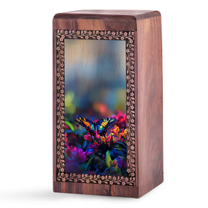 Butterfly Cremation Urns - Beautiful Wooden Urn For Human Ashes