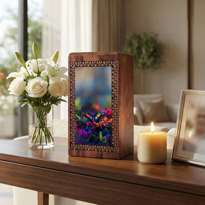 Butterfly Cremation Urns - Beautiful Wooden Urn For Human Ashes