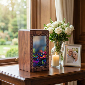 Butterfly Cremation Urns - Beautiful Wooden Urn For Human Ashes