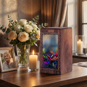Butterfly Cremation Urns - Beautiful Wooden Urn For Human Ashes