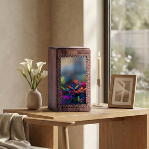 Butterfly Cremation Urns - Beautiful Wooden Urn For Human Ashes