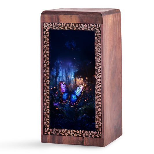 Butterfly Cremation Urn Box For Burial - Urn For Ashes Cremation And Memorial