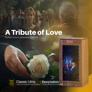 Butterfly Cremation Urn Box For Burial - Urn For Ashes Cremation And Memorial