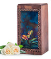 Beautiful Butterfly Wooden Urns For Ashes - Decorative Wooden Boxes For Ashes