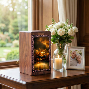 Eagle Urn For Ashes - Handcrafted Wooden Box For Patriot