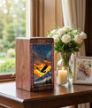 Bald Eagle Burial Urn For Adult Male & Female - Nature Themed Wooden Funeral Urns