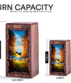 Autumn Forest Deer Urn Box - Wooden Cremation Urn Adult Male