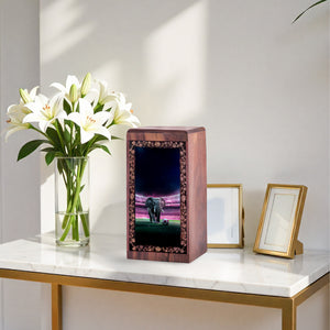 Elephant Football Artistic Theme Design - Cremation Urn For Human Ashes