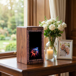 Electric Guitar Lightning Theme - Artistic Memorial Guitar Cremation Urns
