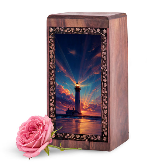 Evening Glow Lighthouse Urn - Funeral Cremation Urn Adult Man