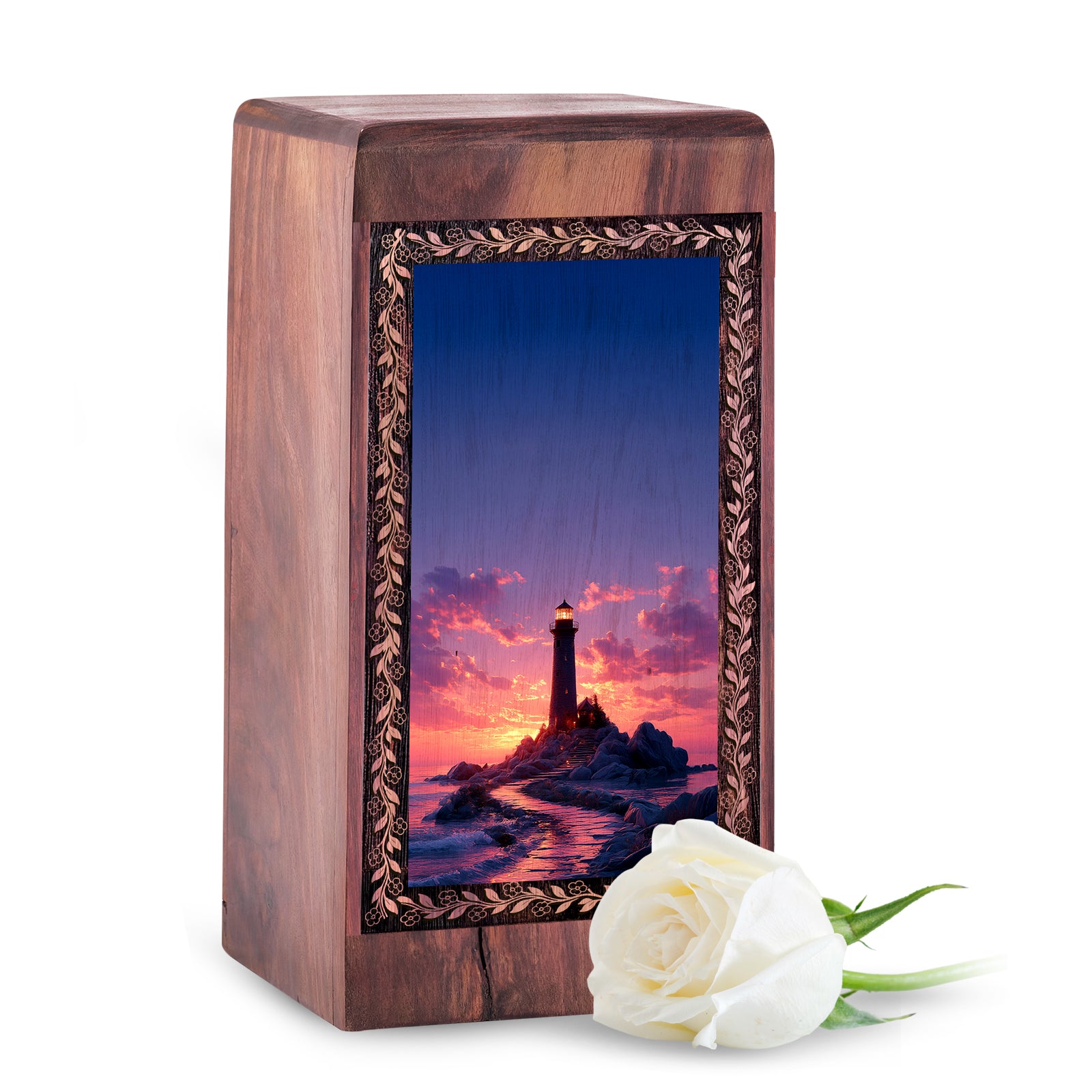 Ocean Rock Lighthouse Theme Funeral Urns - Ash Boxes Cremation Urn For Burial