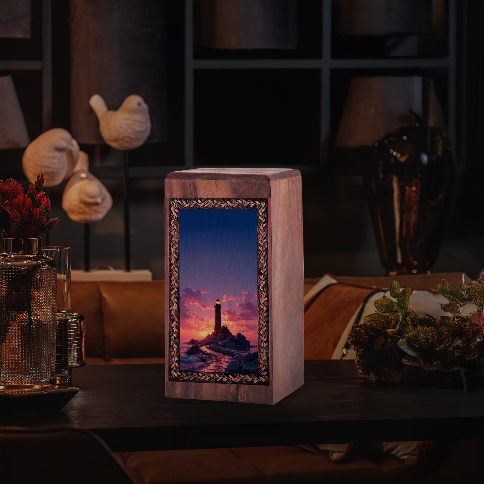 Ocean Rock Lighthouse Theme Funeral Urns - Ash Boxes Cremation Urn For Burial