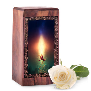 DragonFly Cremation Urn For Ashes - Glowing dragonfly art Theme Urn For Memorial Ashes