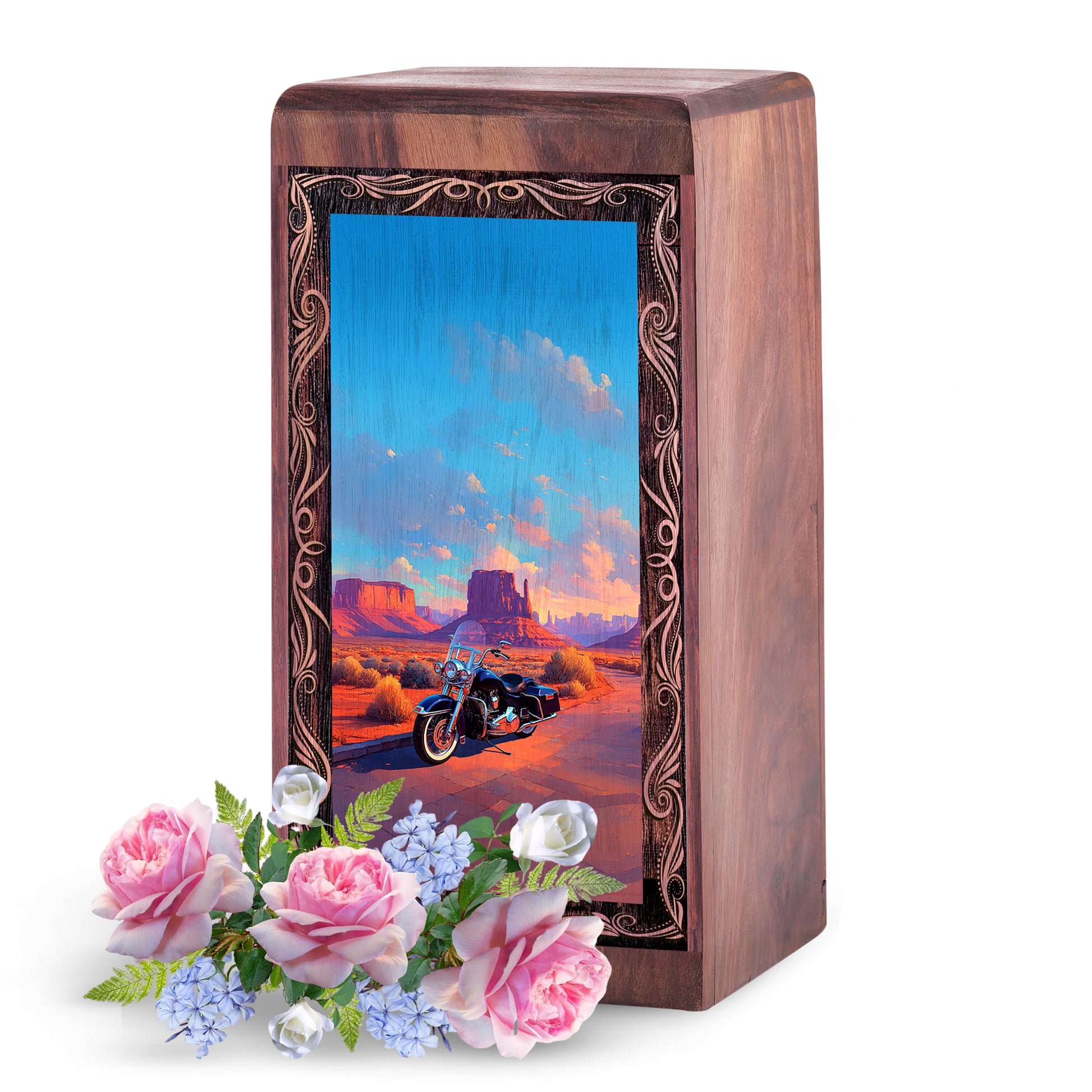 Handcrafted Sport Bike Urn For Human Ashes - Memorial cremation Urn Box For Adults