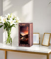 Sunset Mountain Biker Cremation Urn - Large Wood Box for Human Ashes