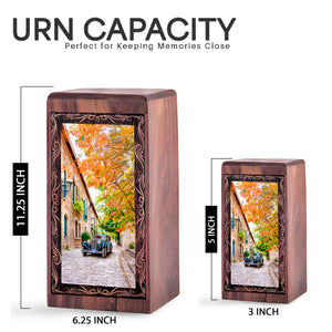 Rosewood Memorial Car Wooden Urn – Street Theme Keepshake For Man