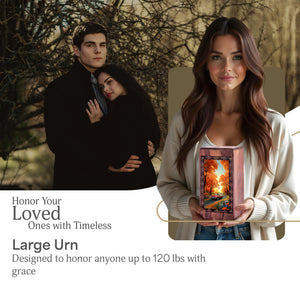 Luxury Wooden Cremation Car Urn - Autumn Memorial Theme For Human Adults
