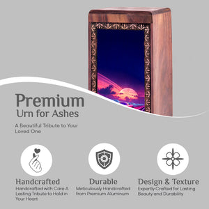 Pink Supercar Decorative Wooden Boxes - Handmade Cremation Urn For Burial