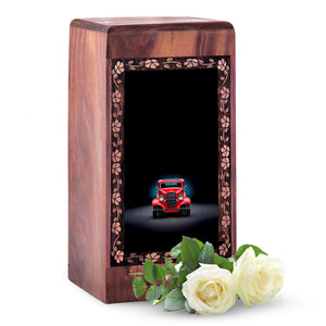 Racing Car Urn for Cremation - Handcrafted Wood Urn For Adult Male & Female