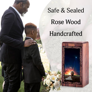 Baseball Field Handmade Memorial Urn – Wooden Urns For Human Ashes Adult Male