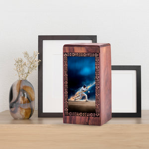 Baseball Swing Cremation Urn – Decorative Memorial Wooden Box For Ashes