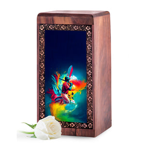 Artistic Baseball Memorial Funeral Urn – Wooden Keepshake Urn For Adult Female
