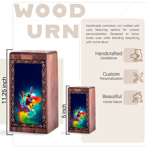 Artistic Baseball Memorial Funeral Urn – Wooden Keepshake Urn For Adult Female