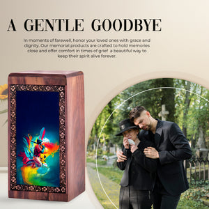 Artistic Baseball Memorial Funeral Urn – Wooden Keepshake Urn For Adult Female
